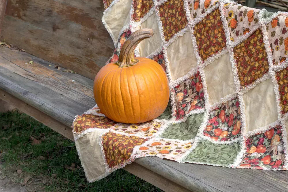 DIY Halloween Table Runner Made from Scraps of Material
